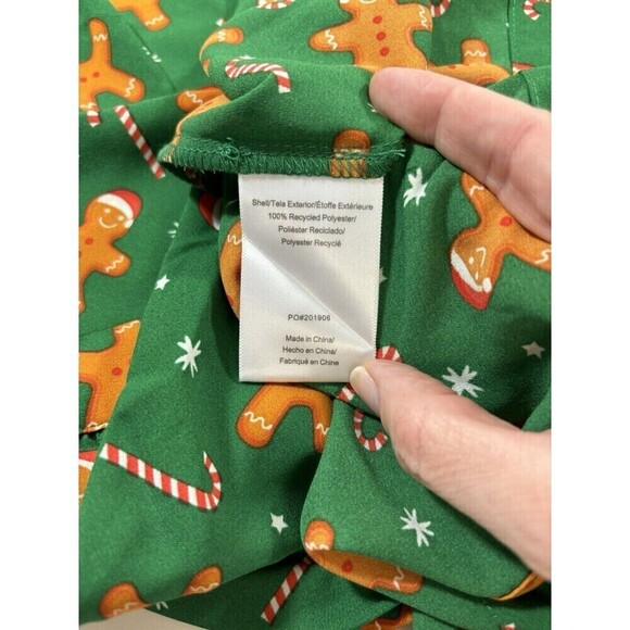 ModCloth Dress Green Brown Gingerbread Print 6 Peter Pan Collar Tags Still On - Picture 14 of 16